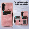 thumbnail image 3 of Pink Zipper Wallet Case for Samsung Galaxy S23 Plus 5G with Crossbody Lanyard,Large Capacity Purse Cover with Wrist Strap for Women and Men,PU Leather Handbag Phone Cover with Card Holder, 3 of 17