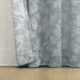 thumbnail image 3 of No. 918 Koda Woven Jacquard Leaf Semi-Sheer Rod Pocket Curtain Panel, 50"W X 84"L, Denim Blue, 3 of 6