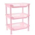 thumbnail image 3 of AuroraX Bathroom Storage Rack Shower Organizer,Rectangular Floor Standing Plastic Waterproof 3 Tier Storage Rack Pink Plastic, 3 of 3