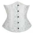thumbnail image 1 of WZXFASHION Corset de Formation à la Taille en Brocart pour Femmes, sous-Poitrine, Blanc, TP, 1 of 2