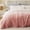 Dusty Pink, variant on 2/3 Pieces Shaggy Faux Fur Bedding Comforter Set, Ultra-Soft Fluffy with Matching Sham | All-Season | Twin/Twin XL (2-Piece), Full-Queen-King-Cal King (3-Piece) | for Contemporary Bedrooms