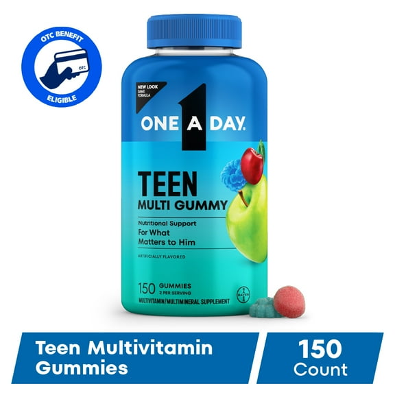 One A Day Teen Multivitamin for Boys, Teen Gummy Vitamins, Healthy Muscles, 150 Count