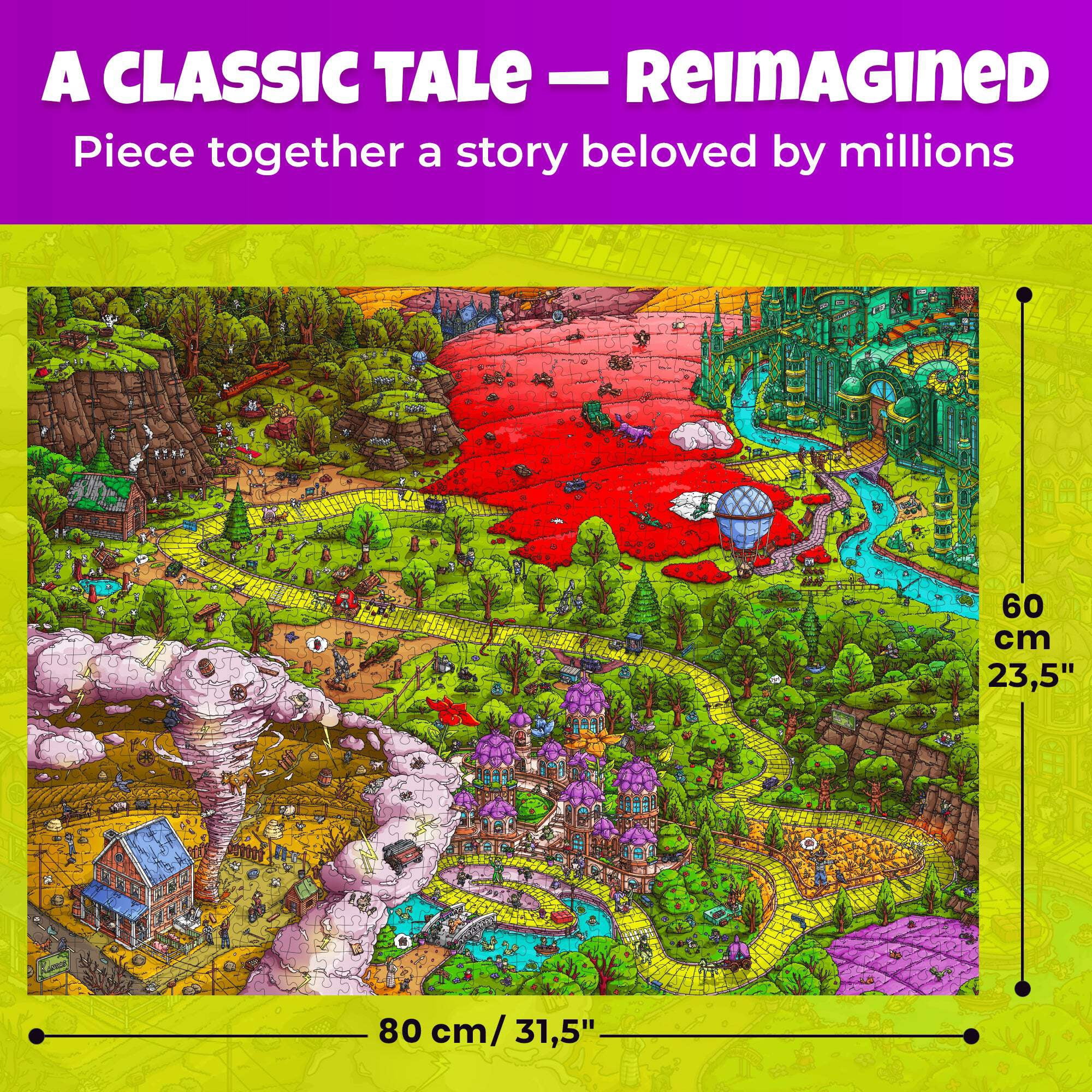 Quokka 1000 Piece Puzzle for Adults  Emerald Kingdom — Fantasy Adult Puzzles with Secret Tasks & Fairy Tale