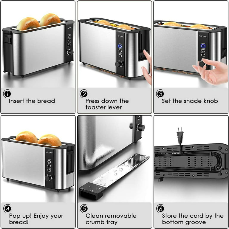Mueller UltraToast, Toaster 4 Slice, Long Wide Slots with Built-In Warming  Rack, Removable Tray, Cancel/Defrost/Reheat Functions, Stainless Steel, 6  Browning Levels with LCD Countdown Timer : r/a:t5_6f1fss