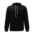 thumbnail image 2 of Clearance Sales Men's Hoodies & Sweatshirts Men's Sports And Fitness Hoodie Solid Color Sweater Slim Fit Brushed Winter Sports Top, 2 of 4
