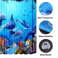 thumbnail image 3 of Kids Dolphin Shower Curtain for Bathroom Decor 72Wx78H Ocean Sea Underwater Turtle Fish Tropical Coral Reef Marine Wildlife Art Printed Fabric Polyester Waterproof 12 Pack Plastic Hooks, 3 of 7