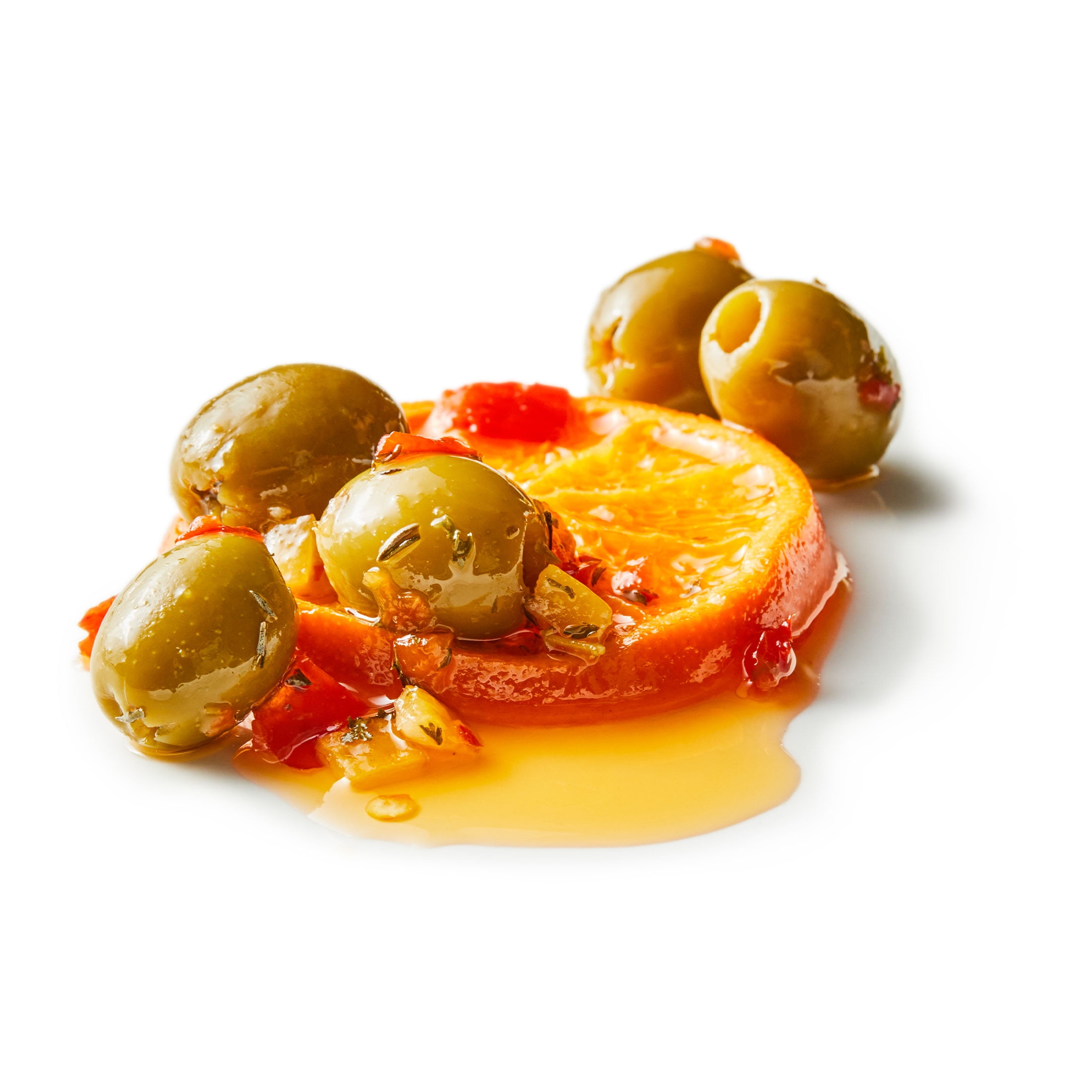 DeLallo Spicy Sweet Olive Salad, with Chopped Chili Peppers, 7 oz Container, Gluten Free, Refrigerated