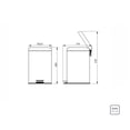 thumbnail image 4 of Bote de Basura Tramontina Acero Inoxidable con Pedal 12 LT, 4 of 4