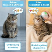 Handheld Pet Massager for Dogs and Cats by Tilcare - Electric Cat and Dog Massage Tool - Head and Back Scratcher for Relieving Tension, Tight Muscles and Stiffness with Four Rotating Massage Heads