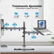 thumbnail image 4 of Soporte para Monitor y Laptop Ajustable para Escritoro, Brazo Articulado para Monitor con Base para Laptop, para 17 a 32 Pulgadas, Soporte Ergonómico Doble, Capacidad para 22 Libras, 4 of 5