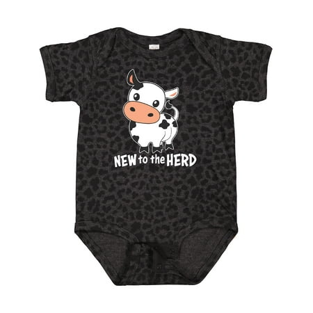 

Inktastic New to the Herd- Cute Cow Gift Baby Boy or Baby Girl Bodysuit