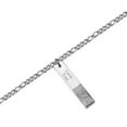 thumbnail image 3 of Men's Personalised Custom Bar Necklace Names Engraved Necklace,Silver, 3 of 5
