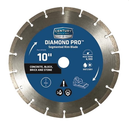 UPC: 0081838754747 | Century Drill & Tool 75474 Segmented Rim Diamond Saw Blade