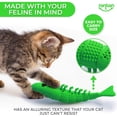 thumbnail image 2 of Cat Toothbrush Catnip Toy - Durable Hard Rubber - Cat Dental Care, Cat Interactive Toothbrush Chew Toy (1-Pack Green), 2 of 6