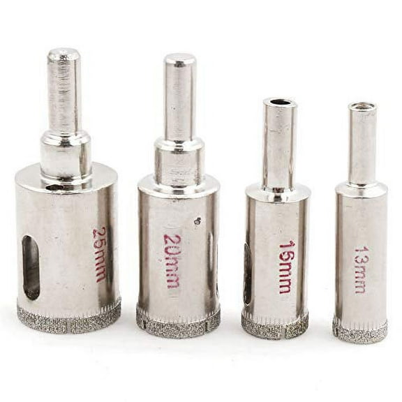 JINGLING Diamond Tip Drill Bits Hole Saw Set 1/2 5/8 3/4 1" inch Masonry Tools for Stone Tile Pack of 4Pcs