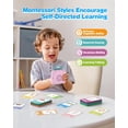 thumbnail image 3 of Tarjetas flash bilingües rosadas en español e inglés, juguetes de terapia del habla de bolsillo con 512 palabras, juguetes de aprendizaje de idiomas Montessori, juguetes para autismo, juguetes de cump, 3 of 5