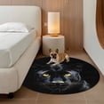 thumbnail image 3 of Round Rug 8ft Washable Circle Rugs Non Slip Large Area Rug Indoor Floor Carpet for Bedroom Kitchen Living Room Home Office Dining Room Nursery, 3 of 9