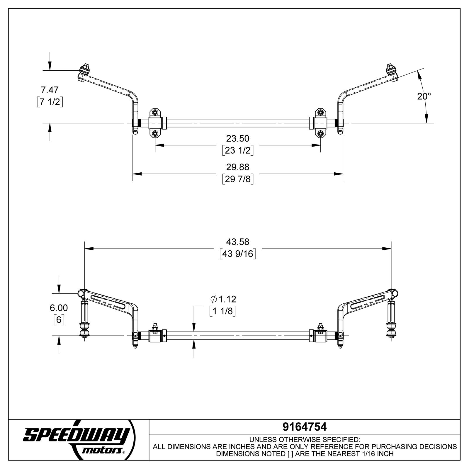 Buy Splined Sway Bar Stabilizer Kit, 4754 Chevy Truck w/ Mustang II