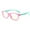 Pink-Blue, variant on Children Optical Glasses, UV Protection Computer TV Phone Flexible Bendable One-piece Safe Eyeglasses Girls Boys Plain Mirror Anti-blue Light Silicone Goggles Eyewear Frame
