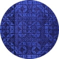 thumbnail image 1 of Ahgly Company Indoor Round Abstract Purple Modern Area Rugs, 3' Round, 1 of 4