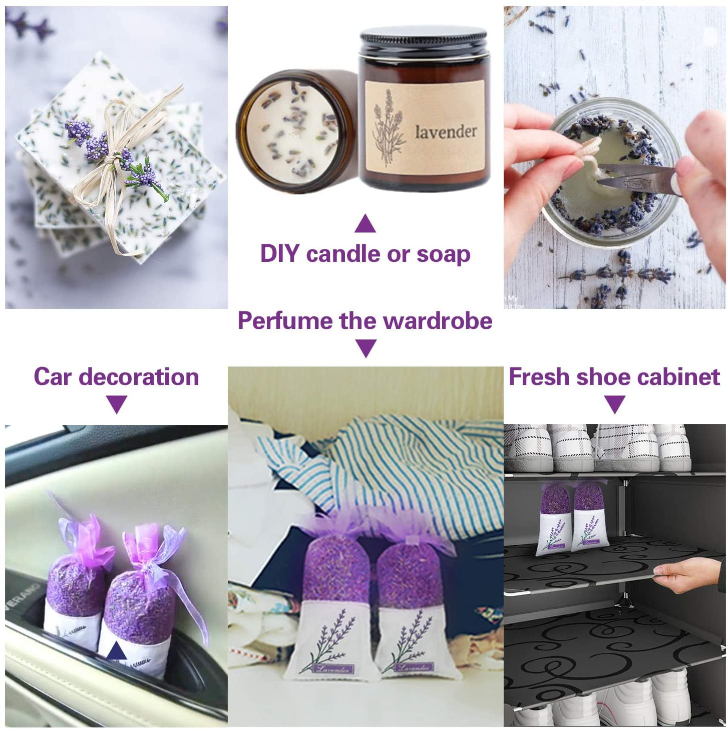 24 Pack Moth Repellent for Closet Lavender Sachet Bags, Cedar Blocks for  Clothes Storage, Cedar Lavender Bags sachets for Drawers and Closets,  Protect