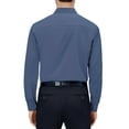 thumbnail image 6 of sogami Mens Wrinkle-Free Long Sleeve Button-up Shirt Regular Fit Solid Collared Blue Dresses Shirt Casual, 6 of 7