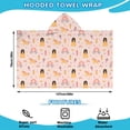 thumbnail image 2 of Princess Carriage Pattern Hooded Bath Towel，50"x30" for Ages 3 To 12 Kids, Quick Dry Lightweight Soft Microfiber Hood Beach Towel Cover Up for Kids, 2 of 7