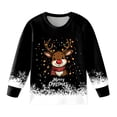 thumbnail image 3 of GCETTIC Kids Christmas Pajamas Long Sleeve Holiday Pjs Set Toddler Boys Girls Xmas Jammies Black 6-7 Years, 3 of 3