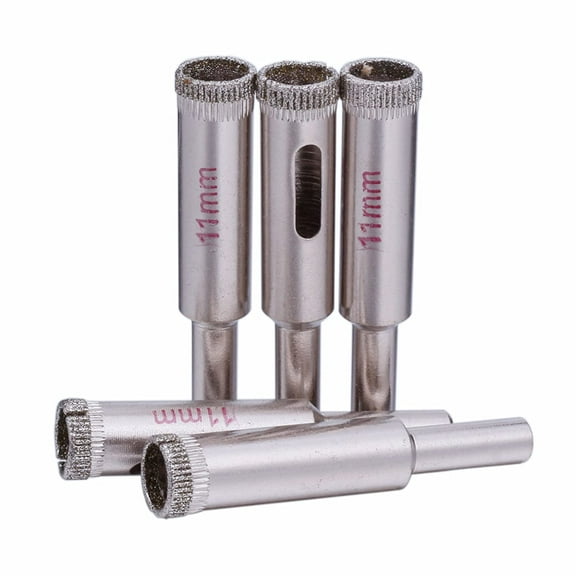 JINGLING 11mm Tile Hole Saw Diamond Drill Bits Masonry Tools for Stone Glass Pack of 5Pcs