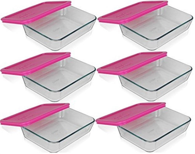 pyrex square glass food storage containers