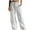 White, variant on XZNGL Lightweight Summer Pants Women Fashion Womens Spring/Summer Solid Large Pocket Zipper Button Tight Jeans Pants Buttons for Jeans To Make Smaller Lightweight Pants Women for Summer
