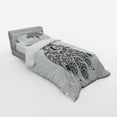 thumbnail image 3 of Ambesonne Tribal Bedding Set 4 Pcs, Native America Wolf Head, Queen, White and Black, 3 of 3