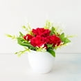 thumbnail image 4 of Ltdhehe Roses MiGe en Pot Réalistes pour Décoration Intérieure Extérieure, 4 of 5