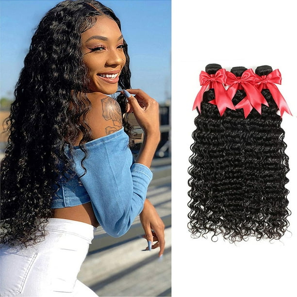 10A Brazilian Virgin Human Hair Pineapple Deep Wave 3 Bundles 100% Unprocessed Virgin Remy Hair Weave Deep Curly Hair Bundles Natural Black Color (18 10A Brazilian Virgin Human Hair Pineapple Deep Wave 3 Bundles 100% Unprocessed Virgin Remy Hair Weave Deep Curly Hair Bundles Natural Black Color (18