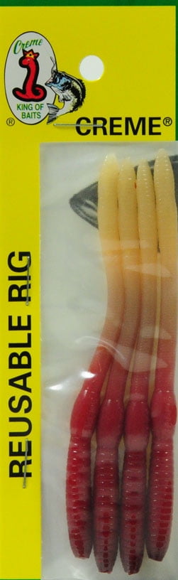(6 pack) Creme 4" Scoundrel Lure Spares, Live Color
