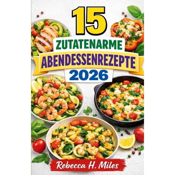 15 Zutatenarme Abendessenrezepte 2026: Einfache Abendessen mit nur 15 Zutaten fÃ¼r stressige Wochentage. Zuckerarme Geric, (Paperback)