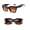 Black bean flower, variant on Square Sunglasses Retro Fashionable Eye Protection and Decoration for Men and Women Universal Fit Multicolor Glasses