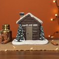 thumbnail image 5 of Log Cabin Incense Burner Christmas Resin Snowy House Miniature Ornaments Rustic Chimney Fragrance Burner Gift, 5 of 5
