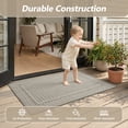 thumbnail image 4 of SIXHOME Outdoor Mat 2'x3' Front Door Mat Modern Bordered Indoor Entryway Doormat Polypropylene Washable Non Shedding, Easy Clean, Waterproof, Durable Outdoor Doormat Neutral Gray, 4 of 7