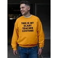 thumbnail image 2 of Scary Teacher Costume Sweatshirt Men -Smartprints Designs, Male 3X-Large, 2 of 4