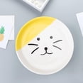 thumbnail image 3 of Cuenco de cerámica para mascotas, plato de alimentación para mascotas, soporte , Protector de cuello, aperitivo enlatado Cara de gato amarillo Yuyangstore Cuencos para gatos, 3 of 8