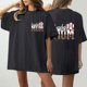 thumbnail image 1 of Fiudx Camisas de Mujer Camiseta de Manga Corta con Cuello Redondo y Estampado Informal con Estampado Frontal y Trasero de Béisbol para Mujer, 1 of 7