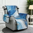 thumbnail image 2 of TSOVTHRID Blue Marble Texture Print Non-Slip Recliner Chair Cover, Comfy Lazy Boy Covers for Recliner with Pocket, Soft Reclining Sofa Slipcovers Furniture Protector with Elastic, 2 of 7
