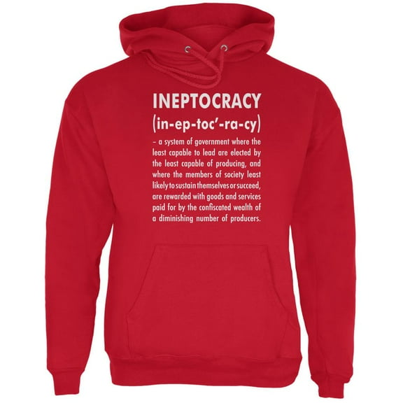 Ineptocracy Definition Red Adult Hoodie - Small