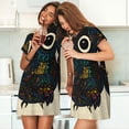 thumbnail image 4 of Lsque Owl with Mandala Pattern Nightgowns for Women Sleep Shirts Short Sleeve Nightshirt Pullover Nightdress Soft Sleepwear Relaxed Fit Nightdress, 4 of 6