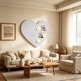 thumbnail image 6 of Heart Shaped Felt Bulletin Board, 15.74 In Fabric Photo Display Memo Pin Board for Photos Notes Bedroom Office Wall Decor, Gray, 6 of 6