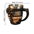 thumbnail image 3 of V8 Engine Coffee Mug Stainless Steel Coffee Mug Stainless Steel Coffee Cup Steampunk Decor Vintage Decor for Home Vintage Home Decor Aesthetic Bronze Car Enthusiast Mug 1 Pack, 3 of 5