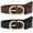 B-black+coffee, variant on 2 Pack Women Leather Belts Plus Size for Jeans Pants Fashion Dresses Ladies Belt with Gold Buckle