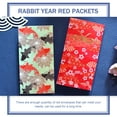 thumbnail image 2 of KAKOWELY 24 Pcs Sacs à Argent Traditionnels Style Chinois Rouges Enveloppes Rouges du Nouvel An, 6.61"X3.46"X0.04 Pouces, 2 of 5