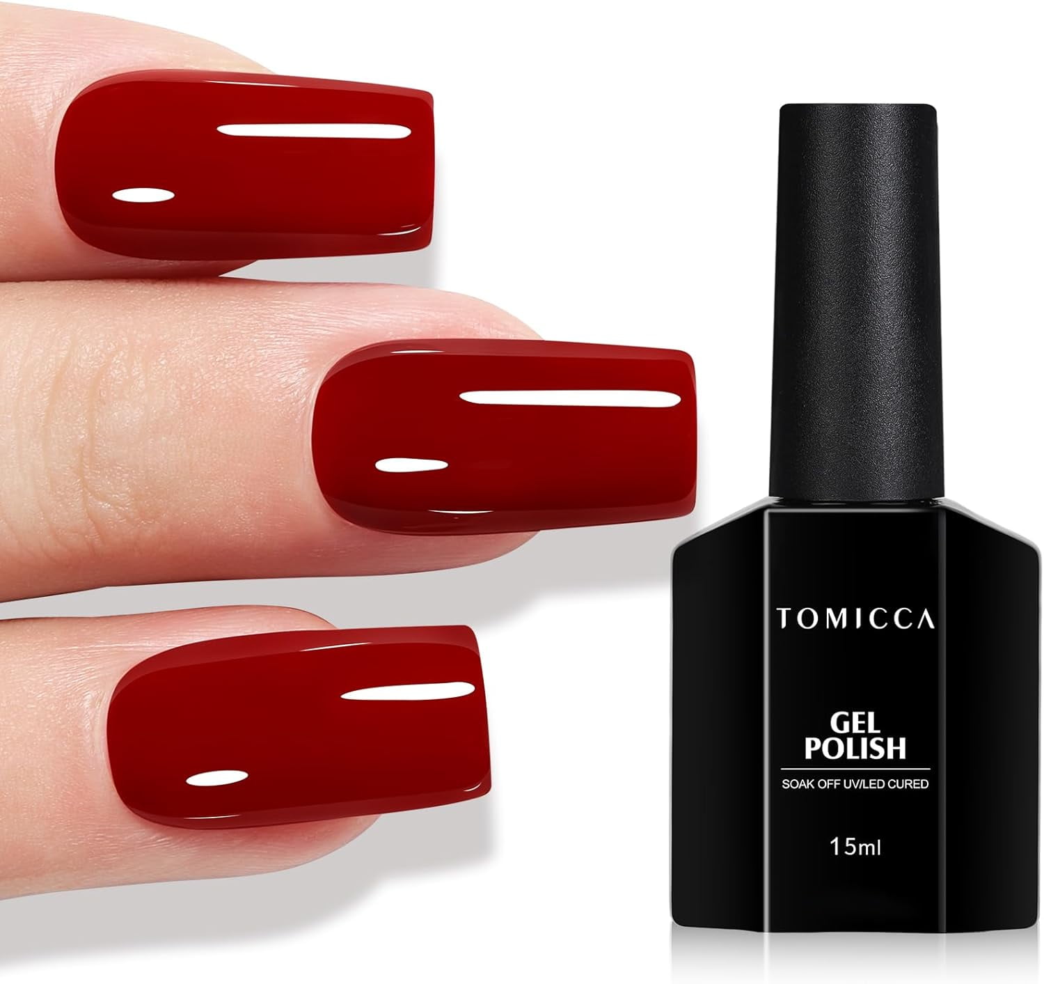 shiyou-Wine Red Gel Nail Polish 15ml Fall Winter Cherry Red UV